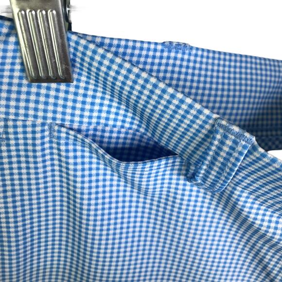 PGA Tour Golf Shorts Mens Size 32 Blue White Gingham Flat Front - Picture 4 of 9